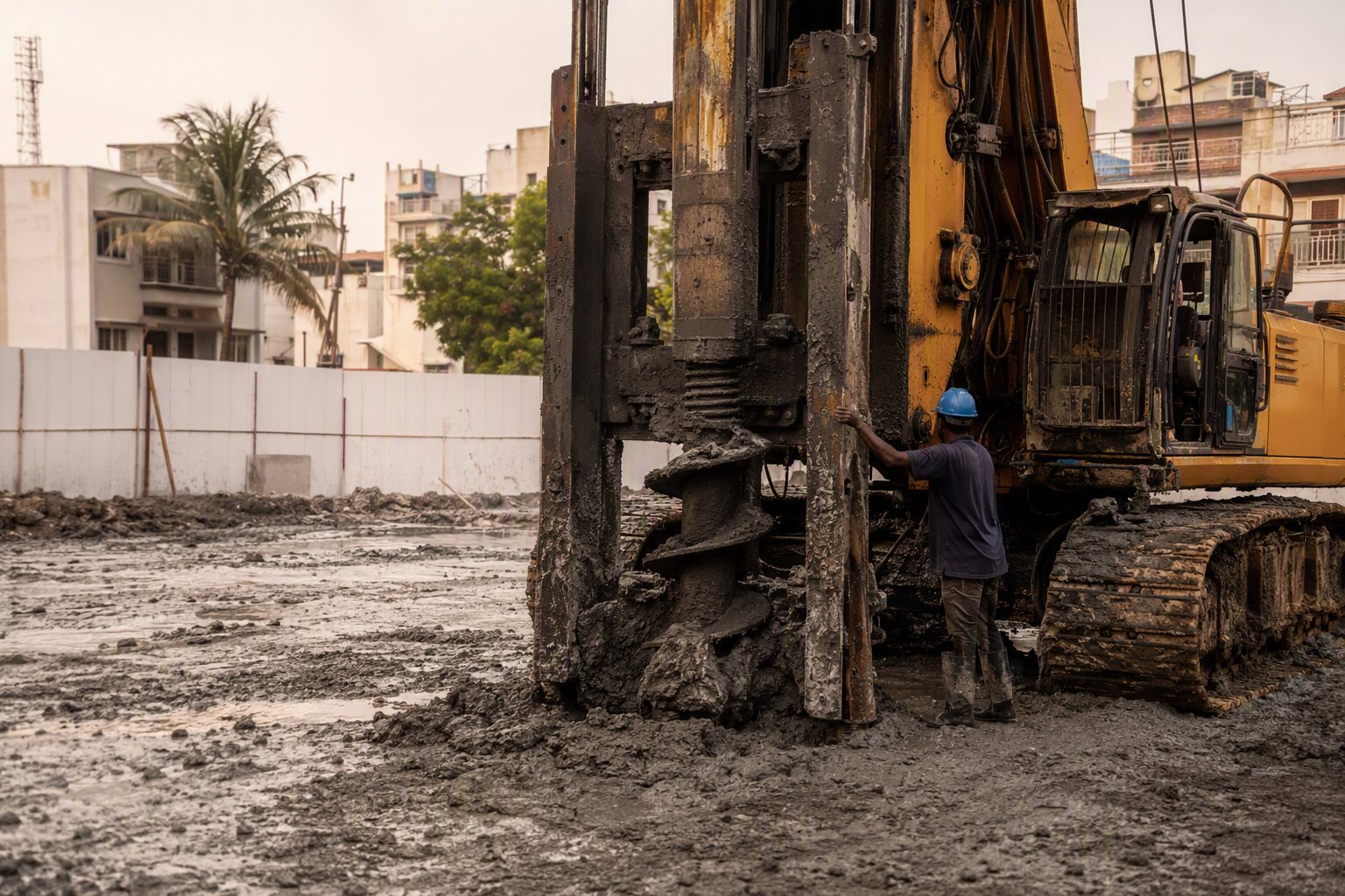A new landmark rises—  as CMRL's "Central Tower" construction officially begins in Chennai